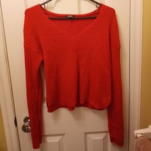 Wild Fable Knit Red Crop Sweater